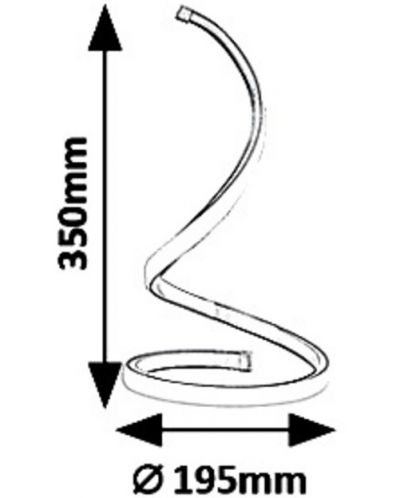 LED Настолна лампа Rabalux - Anais 5469, IP20, 4.8W, 200lm, 4000K, сребърна/бяла - 2