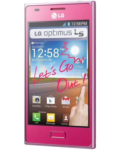 LG Optimus L5 - розов - 1