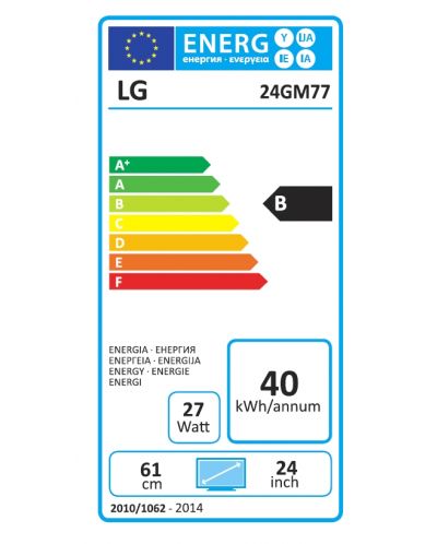 LG 24GM77-B, 24" TN, AG, 1ms (Motion 240 on), 5ms on/off, 1000:1, 5000000:1 DFC, 350cd/m2, Full HD 1920x1080, 144Hz, D-Sub, DVI, HDMI, DisplayPort, USB 3.0, Game mode, Tilt, Headphone Out, Black - 7