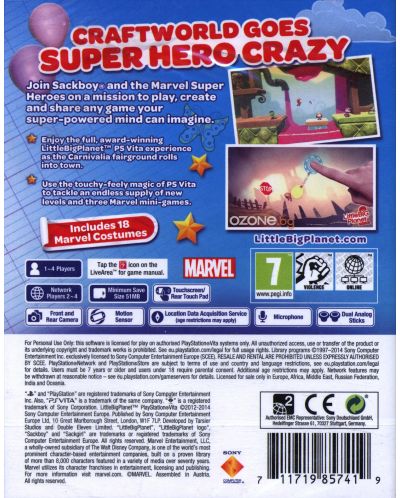 LittleBigPlanet: Marvel Super Hero Edition (Vita) - 2