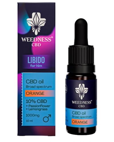 Libido CBD масло, 10%, портокал, 10 ml, Weedness CBD - 1