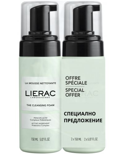 Lierac Комплект - Почистваща пяна, 2 х 150 ml (Лимитирано) - 1