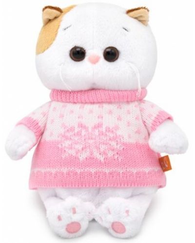 Плюшена играчка Budi Basa - Коте Ли-Ли, бебе, с пуловер, 20 cm - 1
