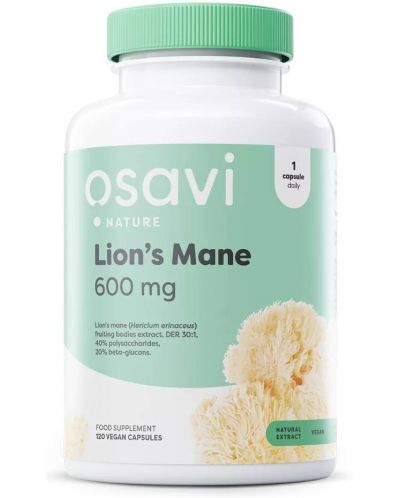 Lion's Mane, 600 mg, 120 капсули, Osavi - 1