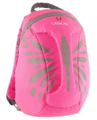 Раница за детска градина LittleLife High-Vis - Пеперуда, розова