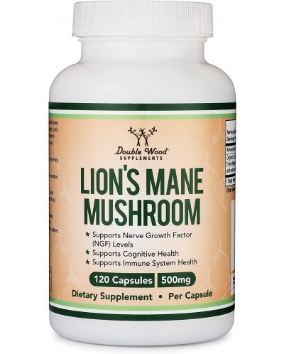 Lion's Mane Mushroom, 500 mg, 120 капсули, Double Wood - 1
