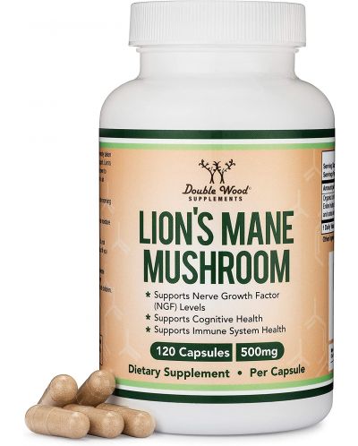 Lion's Mane Mushroom, 500 mg, 120 капсули, Double Wood - 2