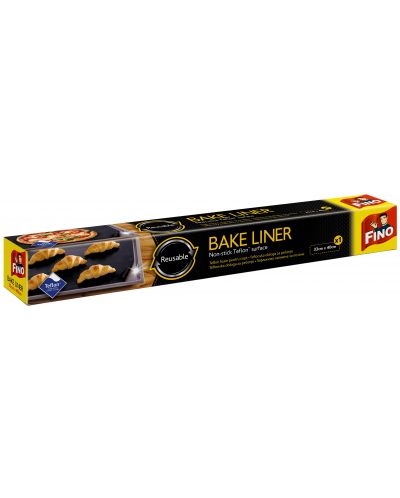 Лист за печене Fino - Bake Liner, 33 х 40 cm, тефлонов, черен - 1