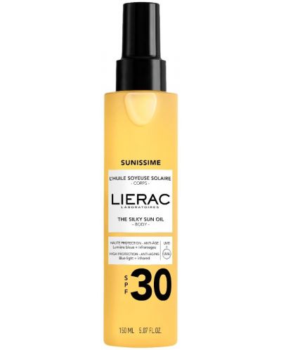 Lierac Sunissime Копринено слънцезащитно олио за тяло, SPF30, 150 ml - 1