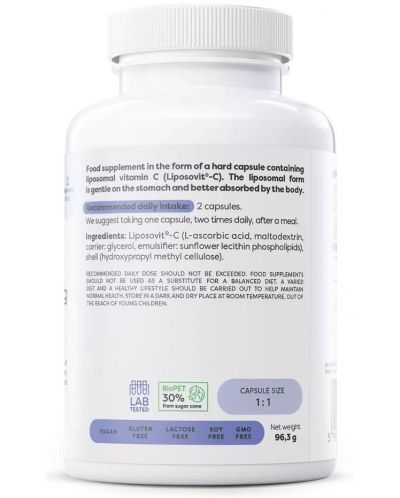 Liposomal Vitamin C, 1000 mg, 120 капсули, Osavi - 3
