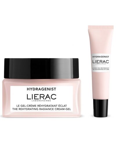 Lierac Hydragenist Комплект - Озаряващ гел-крем и Околоочна грижа, 50 + 15 ml - 1