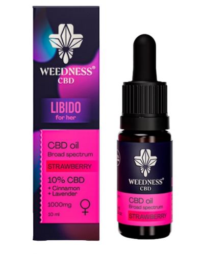 Libido CBD масло, 10%, ягода, 10 ml, Weedness CBD - 1