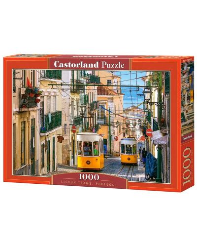 Пъзел Castorland от 1000 части - Трамваите в Лисабон, Португалия - 1