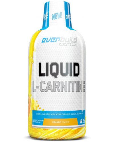 Liquid L-Carnitine + Chromium, портокал, 450 ml, Everbuild - 1
