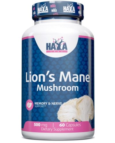 Lion's Mane Mushroom, 500 mg, 60 капсули, Haya Labs - 1