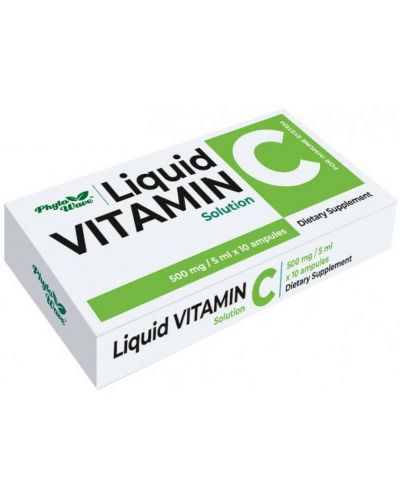 Liquid Vitamin C, 500 mg/5 ml, 10 ампули, Phyto Wave - 1