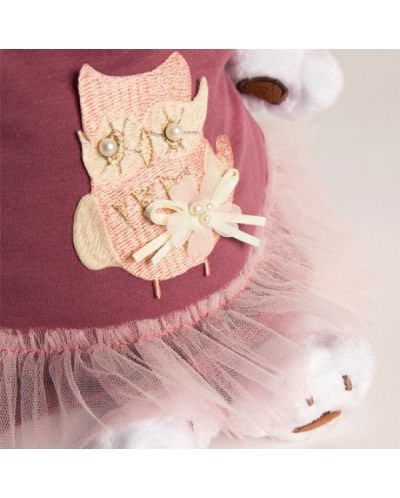 Плюшена играчка Budi Basa - Коте Ли-Ли, в рокля с бухал, 27 cm - 4