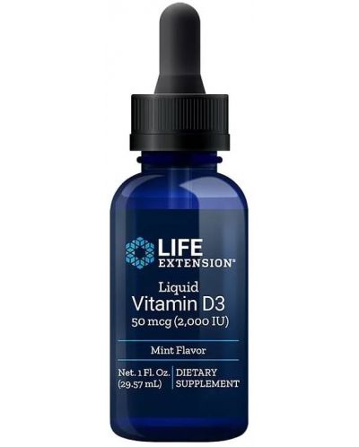 Liquid Vitamin D3, 2000 IU, 29.57 ml, Life Extension - 1