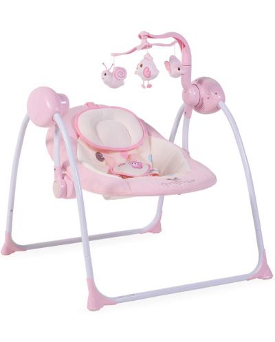 Бебешка електрическа люлка Cangaroo - Baby Swing +, розова - 1
