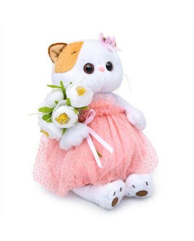Плюшена играчка Budi Basa - Коте Ли-Ли, бебе с бял букет, 24 cm - 3