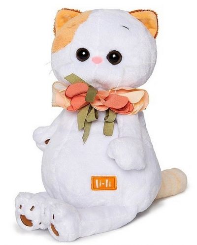 Плюшена играчка Budi Basa - Коте Ли-Ли, копринени цветя, 24 cm - 1