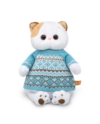 Плюшена играчка Budi Basa - Коте Ли-Ли, с пуловер, 24 cm - 1