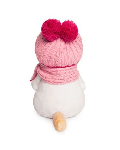 Плюшена играчка Budi Basa - Коте Ли-Ли, с розови шапка и шал, 24 cm - 3