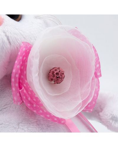 Плюшена играчка Budi Basa - Коте Ли-Ли, с цвете, 24 cm - 4