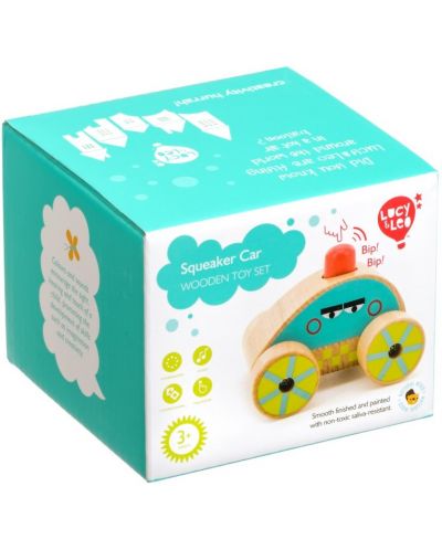 Дървена играчка за бутане Lucy&Leo - Многоцветна, със звуци - 1