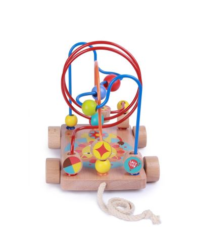 Дървена играчка 2 в 1 Lucy&Leo - За дърпане, със спирала (вид 2) - 3