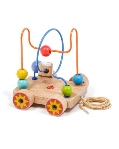 Дървена играчка 2 в 1 Lucy&Leo - За дърпане, със спирала (вид 1) - 2