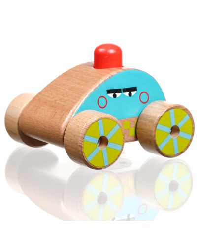 Дървена играчка за бутане Lucy&Leo - Многоцветна, със звуци - 2