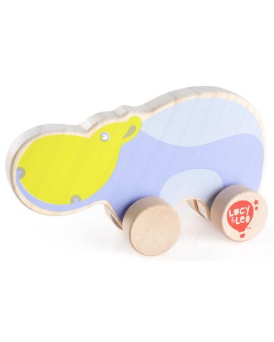 Дървена играчка за бутане Lucy&Leo - Хипопотамче - 2