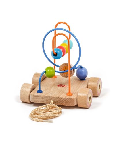 Дървена играчка 2 в 1 Lucy&Leo - За дърпане, със спирала (вид 1) - 3