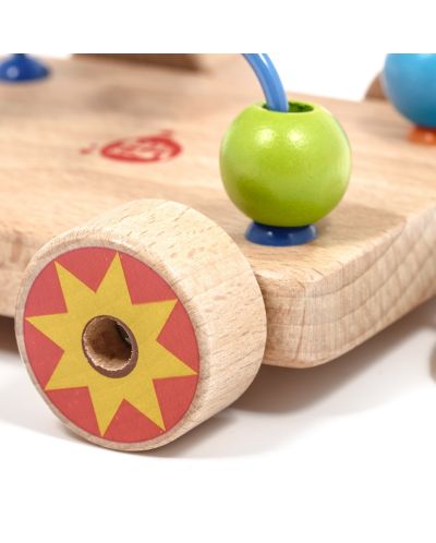 Дървена играчка 2 в 1 Lucy&Leo - За дърпане, със спирала (вид 1) - 4