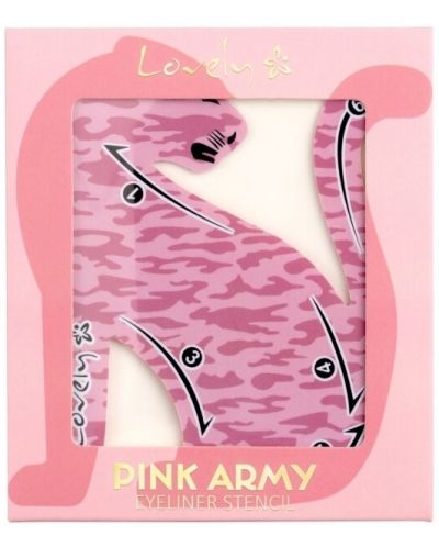 Lovely Шаблон за очна линия Pink Army, 2 броя - 1