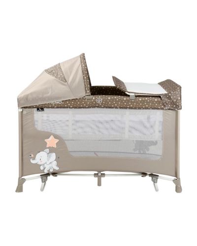Lorelli Бебешка кошара San Remo Rocker 2 нива BEIGE ELEPHANT