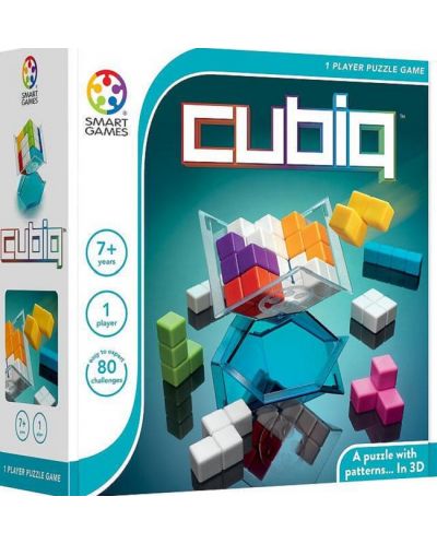 Логическа игра Smart Games - Cubiq, 3D пъзел с 80 предизвикателства - 1