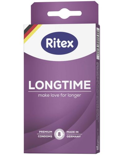 Longtime Презервативи, за естествена издръжливост, 8 броя, Ritex - 1