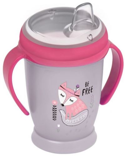 Нетечаща чаша Lovi Junior - С мек накрайник и дръжки, 250 ml