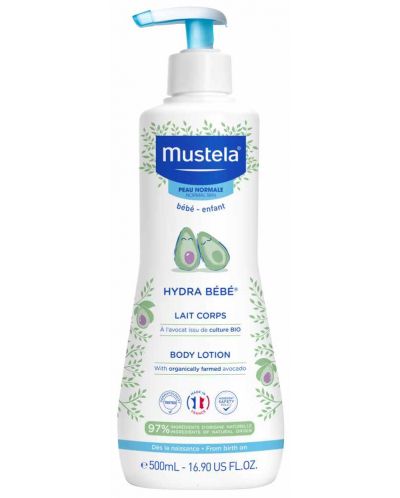 Лосион за тяло за нормална кожа Mustela - Hydra Bebe, 500 ml - 1