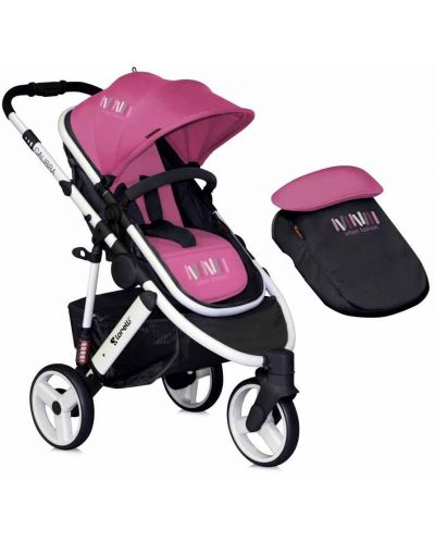 Комбинирана количка 2в1 Lorelli - Calibra 3, Rose &amp; Black
