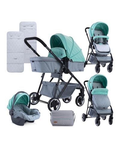 Lorelli Комбинирана количка CORINA SET Green&amp;grey