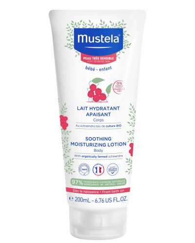Лосион за тяло Mustela - За чувствителна и много чувствителна кожа, 200 ml - 1