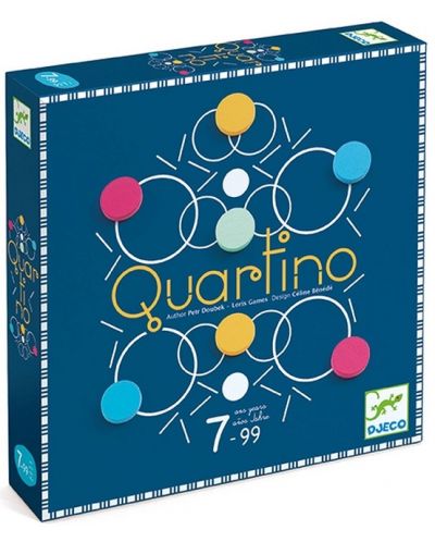 Логическа игра с цветни жетони Djeco, Quartino - 1