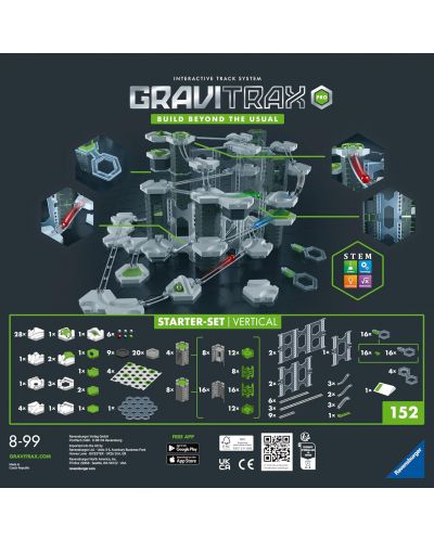 Логическа игра Ravensburger GraviTrax PRO - Стартов комплект: Вертикален - 2