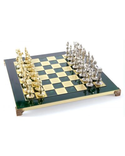 Луксозен шах Manopoulos - Ренесанс, зелени полета, 36 x 36 cm - 2