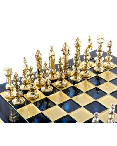 Луксозен шах Manopoulos - Ренесанс, сини полета, 36 x 36 cm - 4