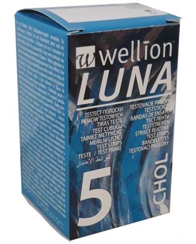 Luna Тест ленти за холестерол, 5 броя, Wellion - 1