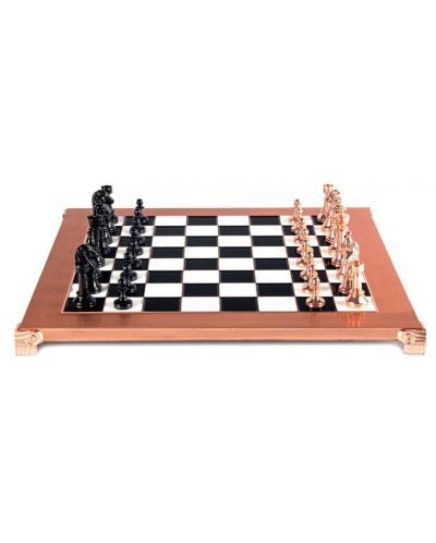 Луксозен шах Manopoulos - Staunton, черно и мед, 36 х 36 - 1